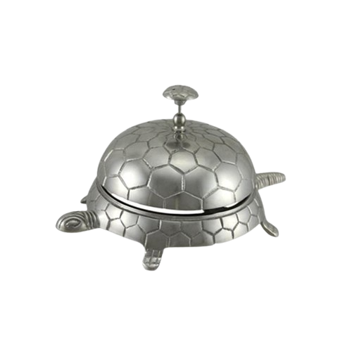 BRASS TORTOISE TABLE BELL (SILVER)